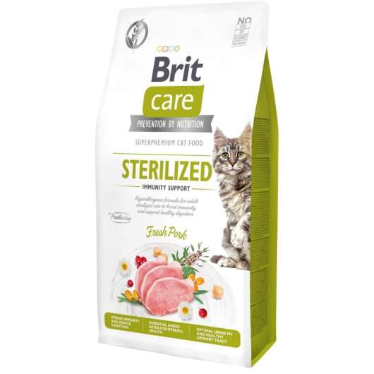 Brit Care Grain Free Cat Sterilized Immunity Support Fresh Pork