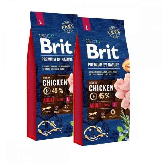 Brit Premium By Nature Adult Large 2x15 kg