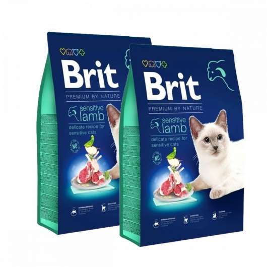 Brit Premium By Nature Cat Sensitive Lamb 2x8 kg