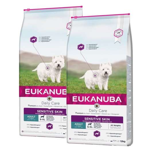 Eukanuba Daily Care Adult Sensitive Skin 2 x 12kg