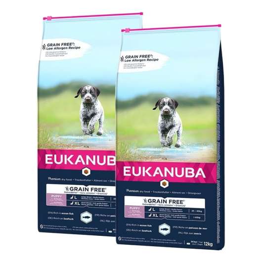 Eukanuba Puppy Grain Free Large & Extra Large Breed Ocean Fish 2 x 12kg